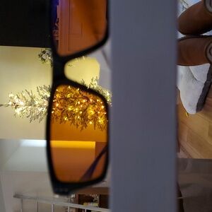 Stylish Black and Orange Glasses